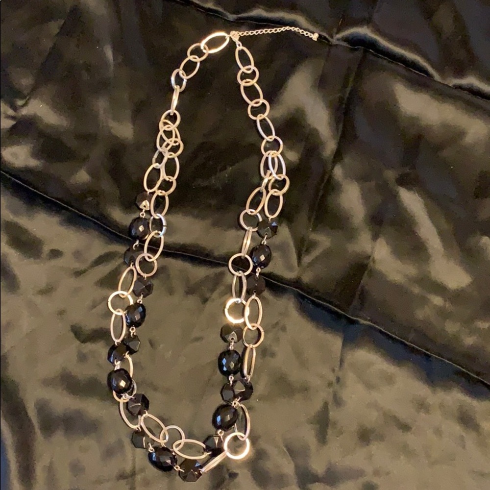 Silver & Black Necklace